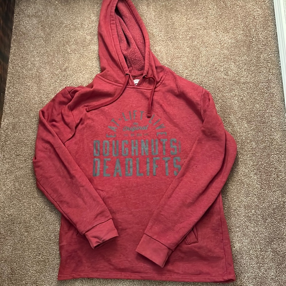 Doughnuts & Deadlifts pullover sweatshirt
